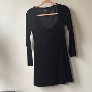 Elegant Black Velvet Dress